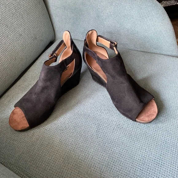 Oli Jolimall Chic Black Open-Toe Sandals Size 9 - Picture 2 of 5